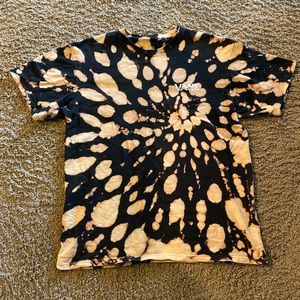 Large Vans skeleton bleached dyed T-shirt